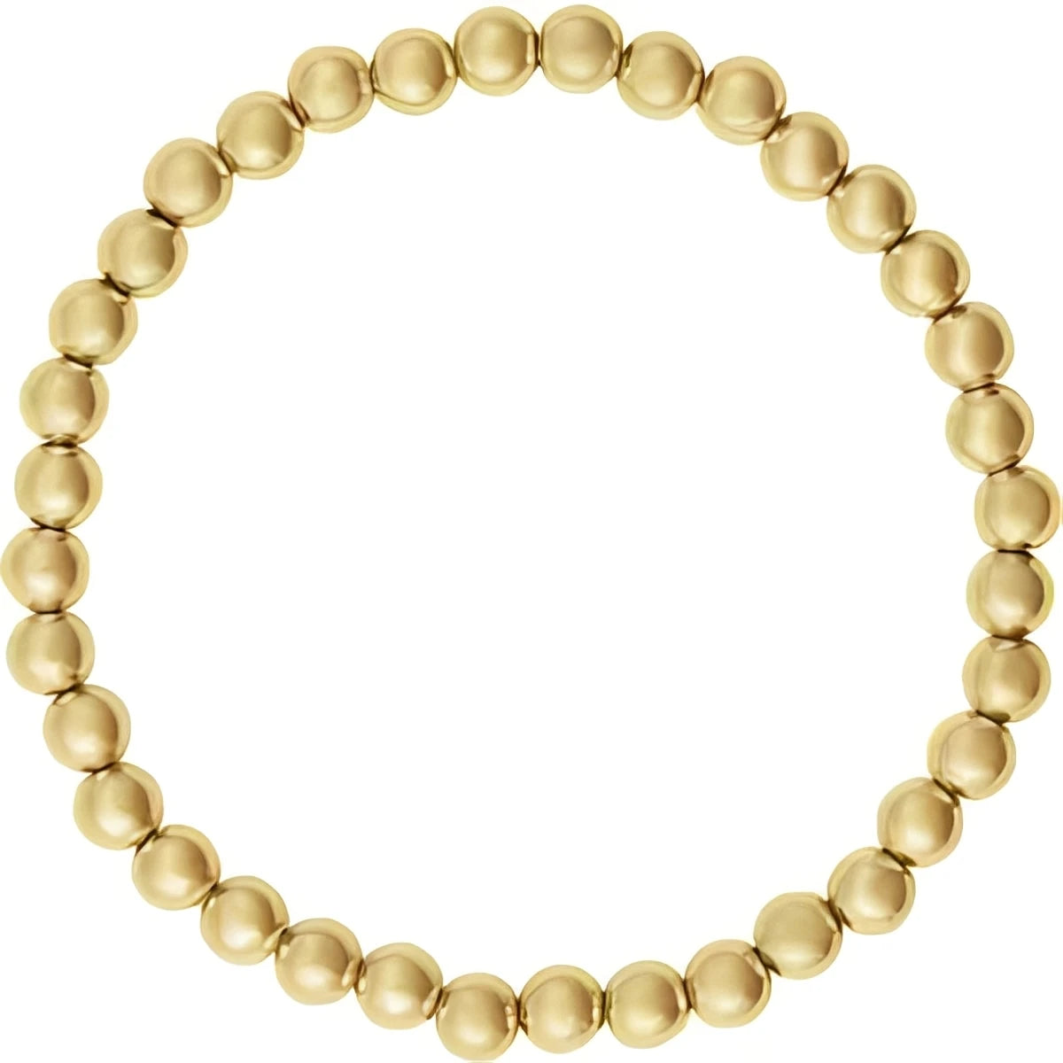 14K Yellow Gold-Filled 2 mm Elastic Bead 6 1/2" Bracelet