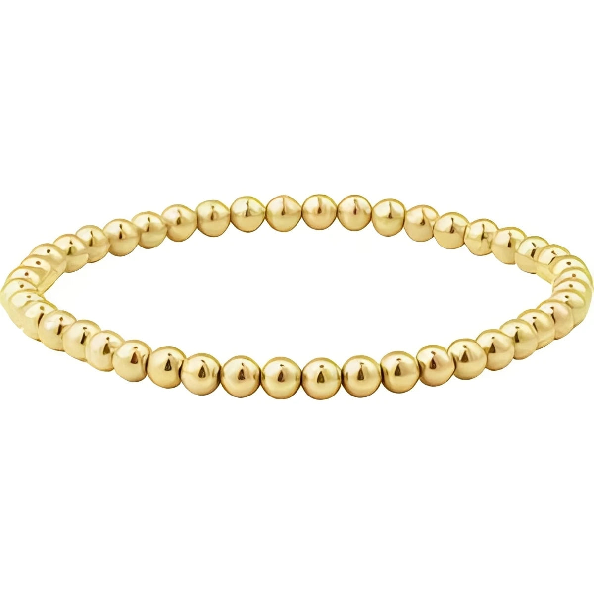 14K Yellow Gold-Filled 2 mm Elastic Bead 6 1/2" Bracelet