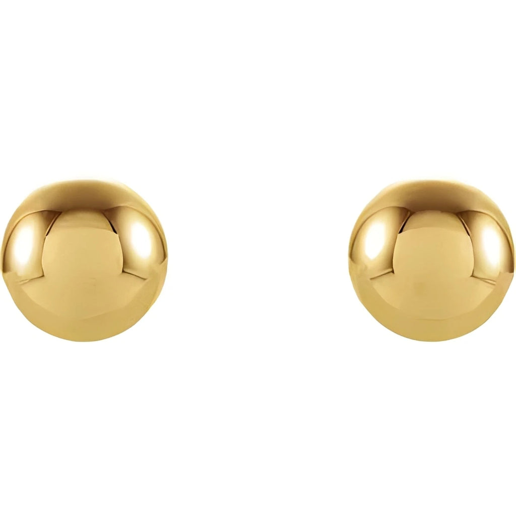 14K Yellow Gold 8 mm Ball Earrings