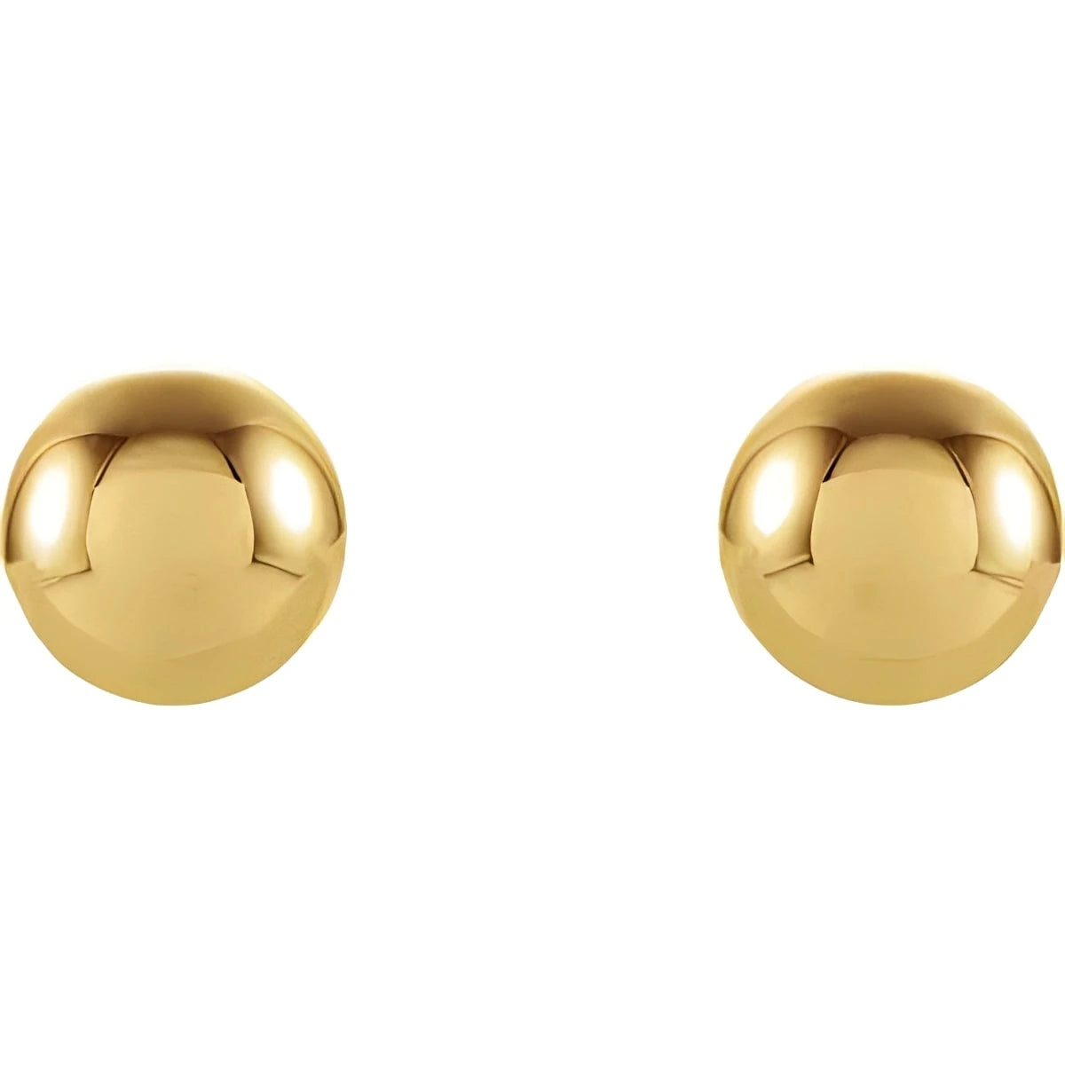 14K Yellow Gold 8 mm Ball Earrings