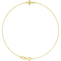 14K Yellow Gold Beaded Cross 7" Bracelet