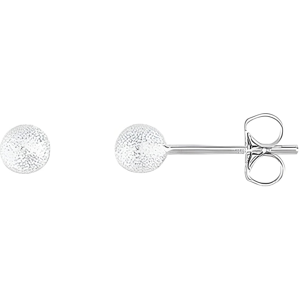 Sterling Silver 8 mm Stardust Ball Earrings