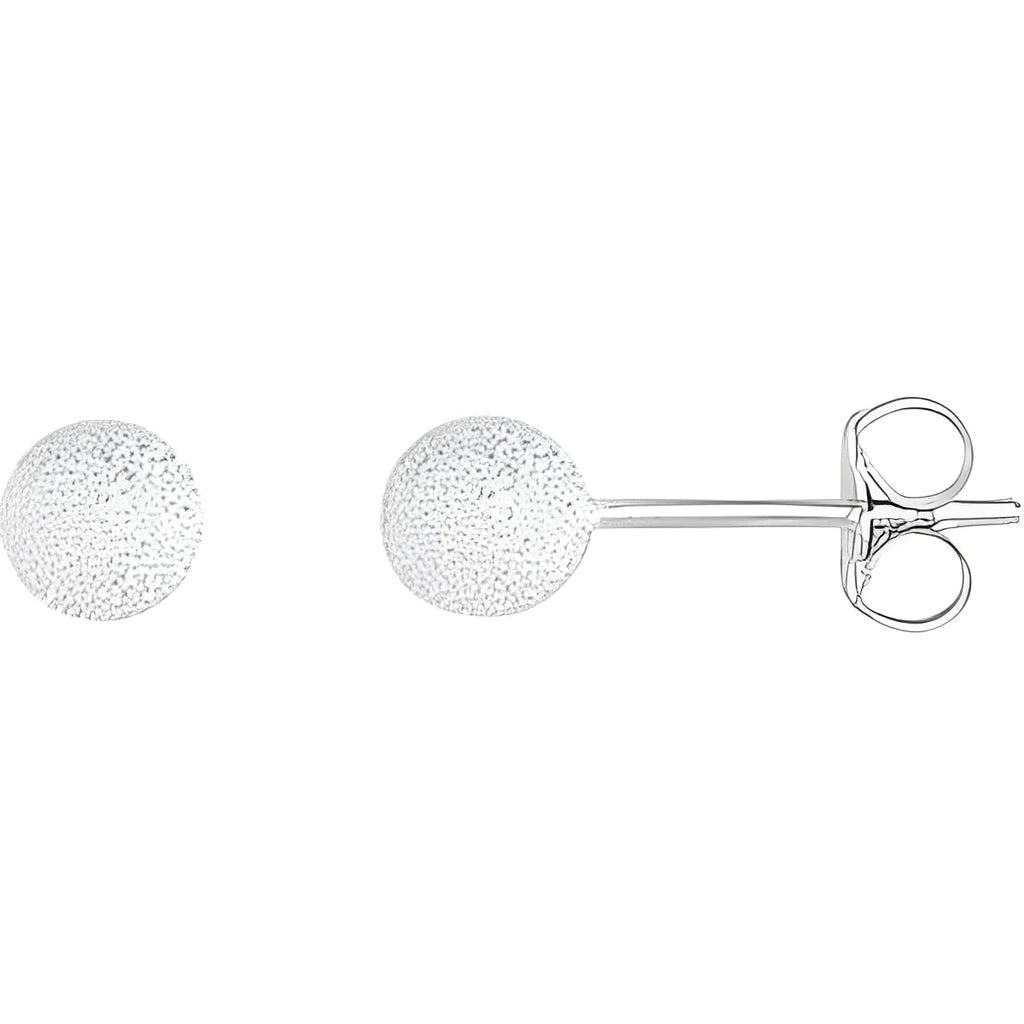 Sterling Silver 8 mm Stardust Ball Earrings