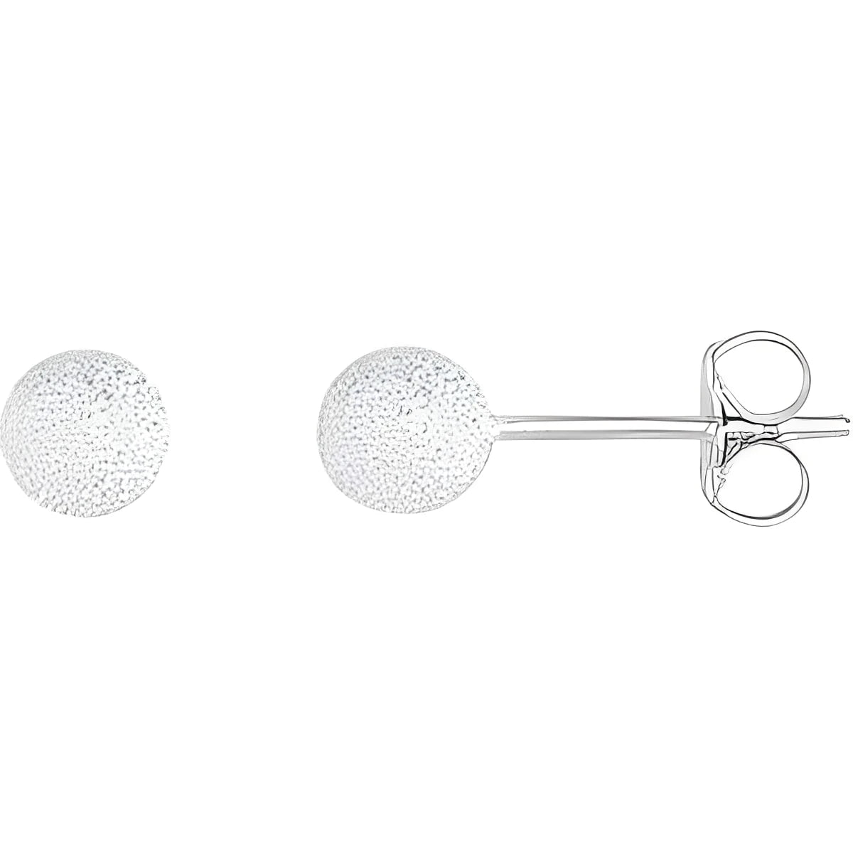 Sterling Silver 8 mm Stardust Ball Earrings