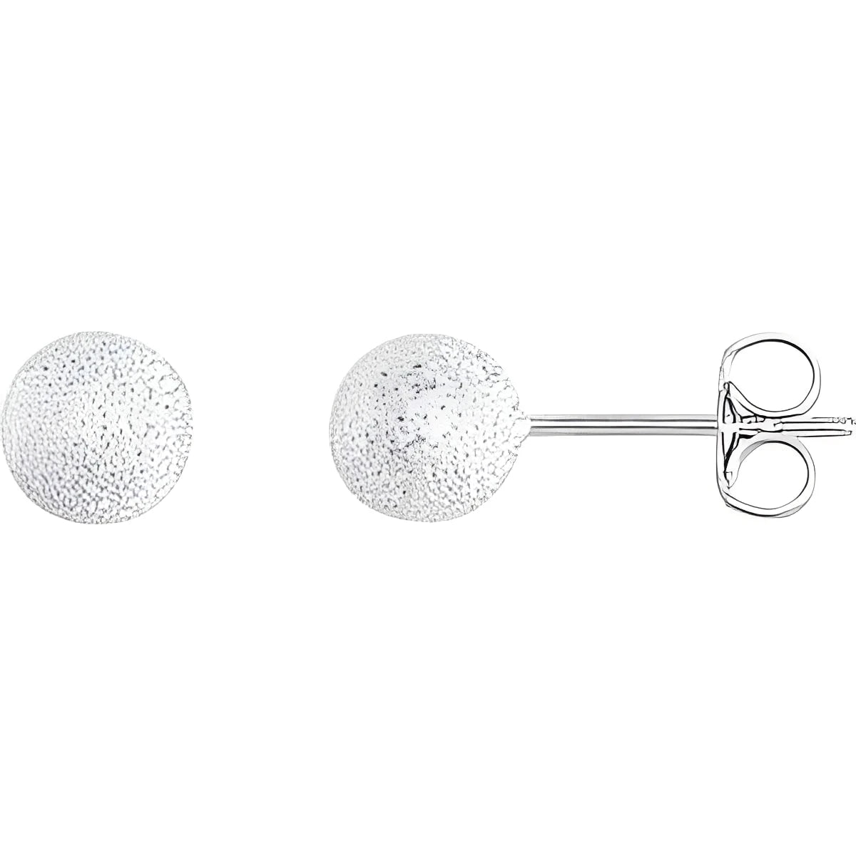 Sterling Silver 8 mm Stardust Ball Earrings
