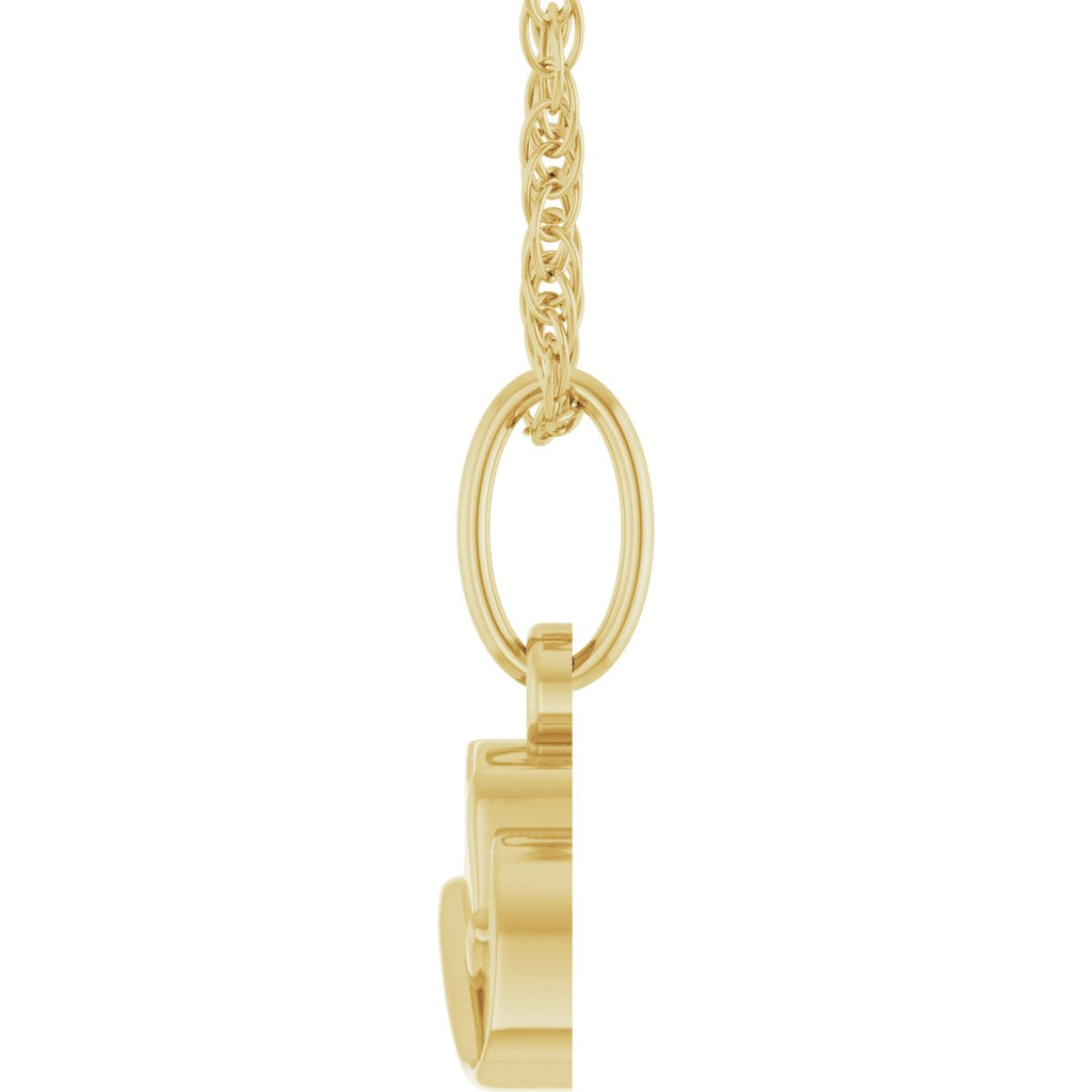 14K Yellow Gold Cowboy Hat 18" Necklace