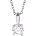 Sterling Silver 1/3 CT Lab-Grown Diamond 18" Necklace
