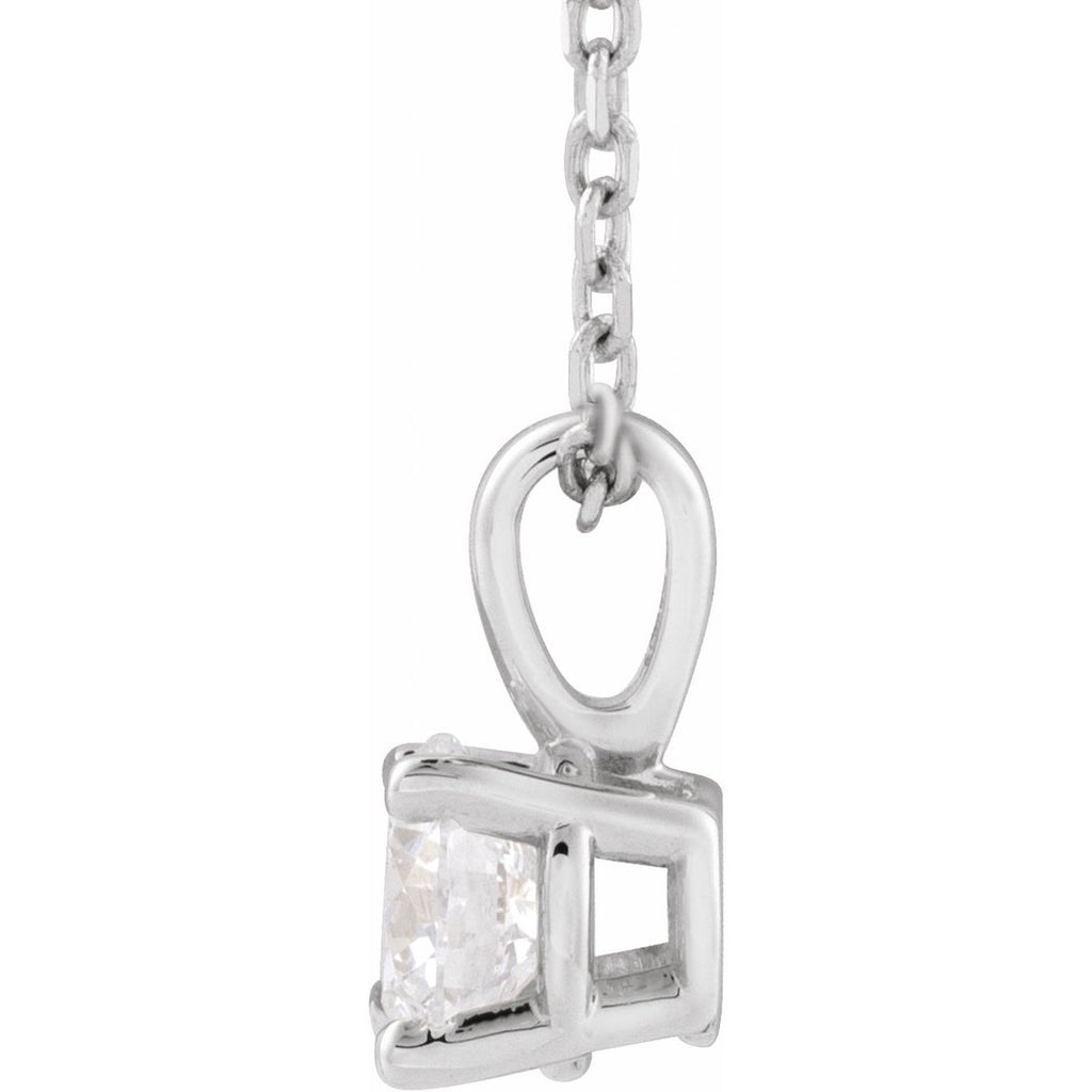 Sterling Silver 1/3 CT Lab-Grown Diamond 18" Necklace