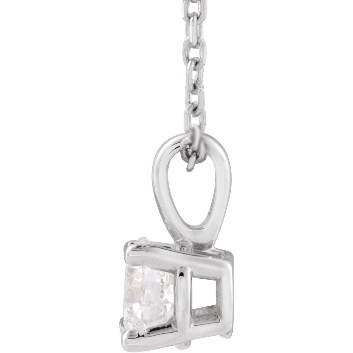 Sterling Silver 1/3 CT Lab-Grown Diamond 18" Necklace