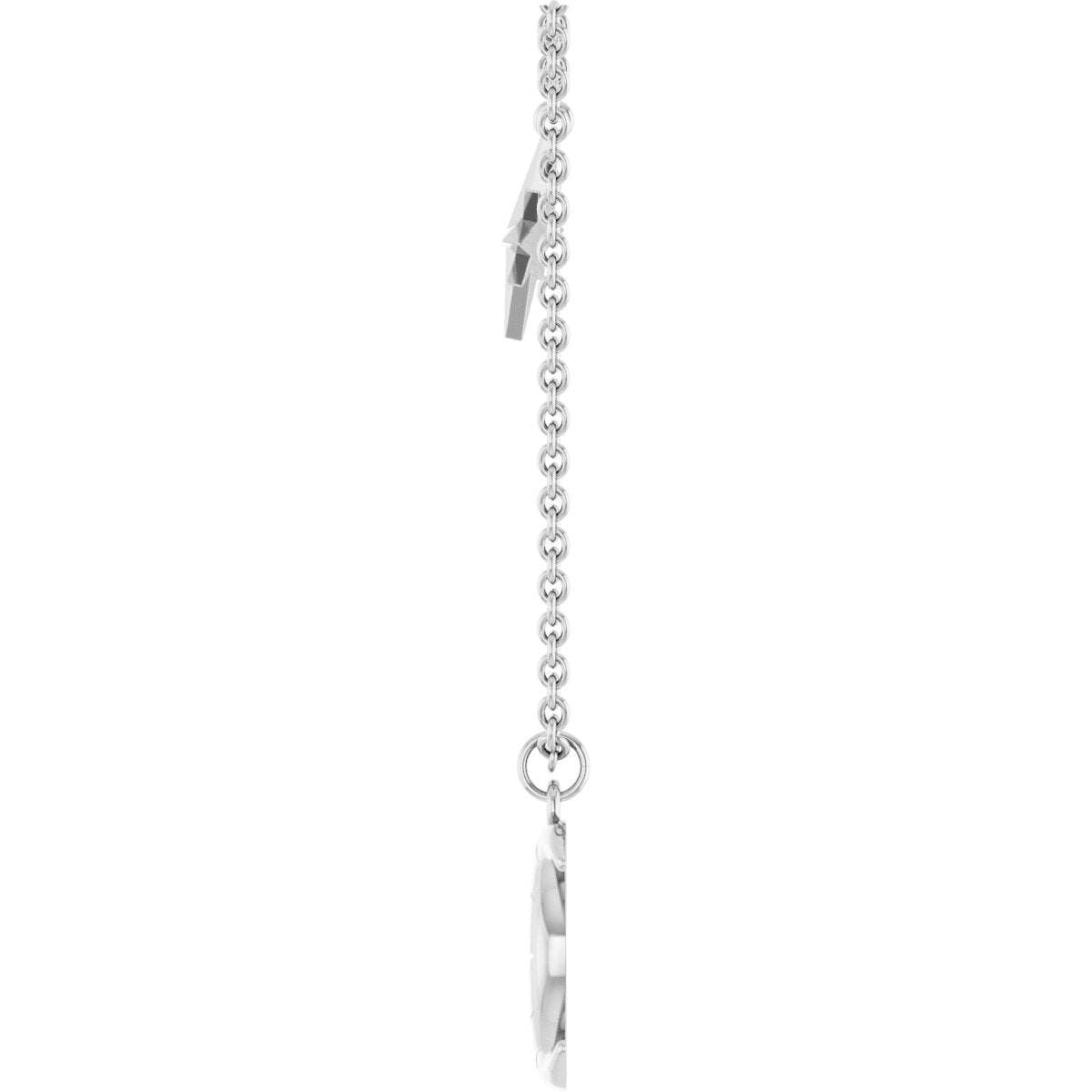 Sterling Silver Crescent Moon & Star 18" Necklace