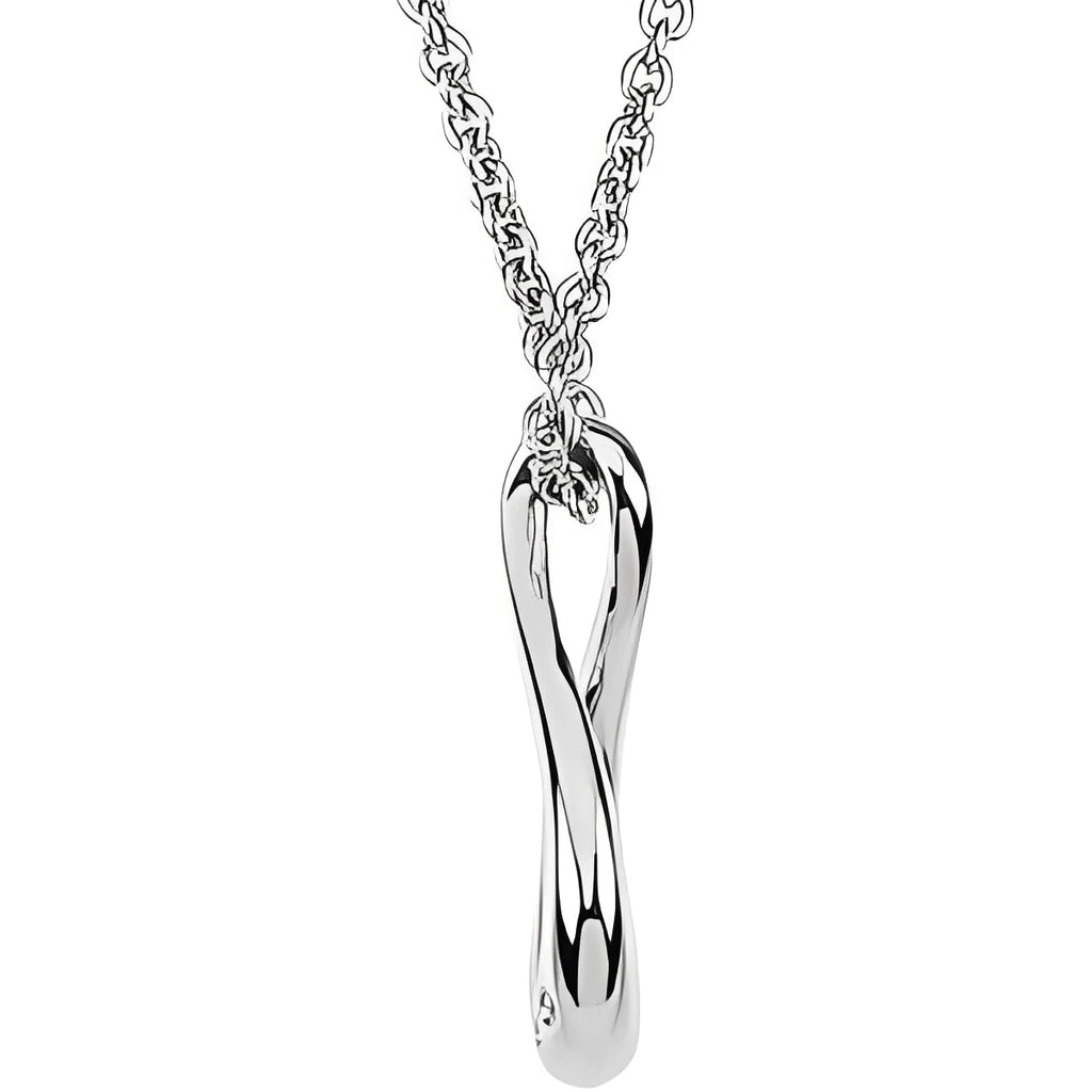 Sterling Silver .015 CTW Natural Diamond Infinity-Inspired 18" Necklace