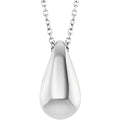 Sterling Silver Teardrop 16-18" Necklace