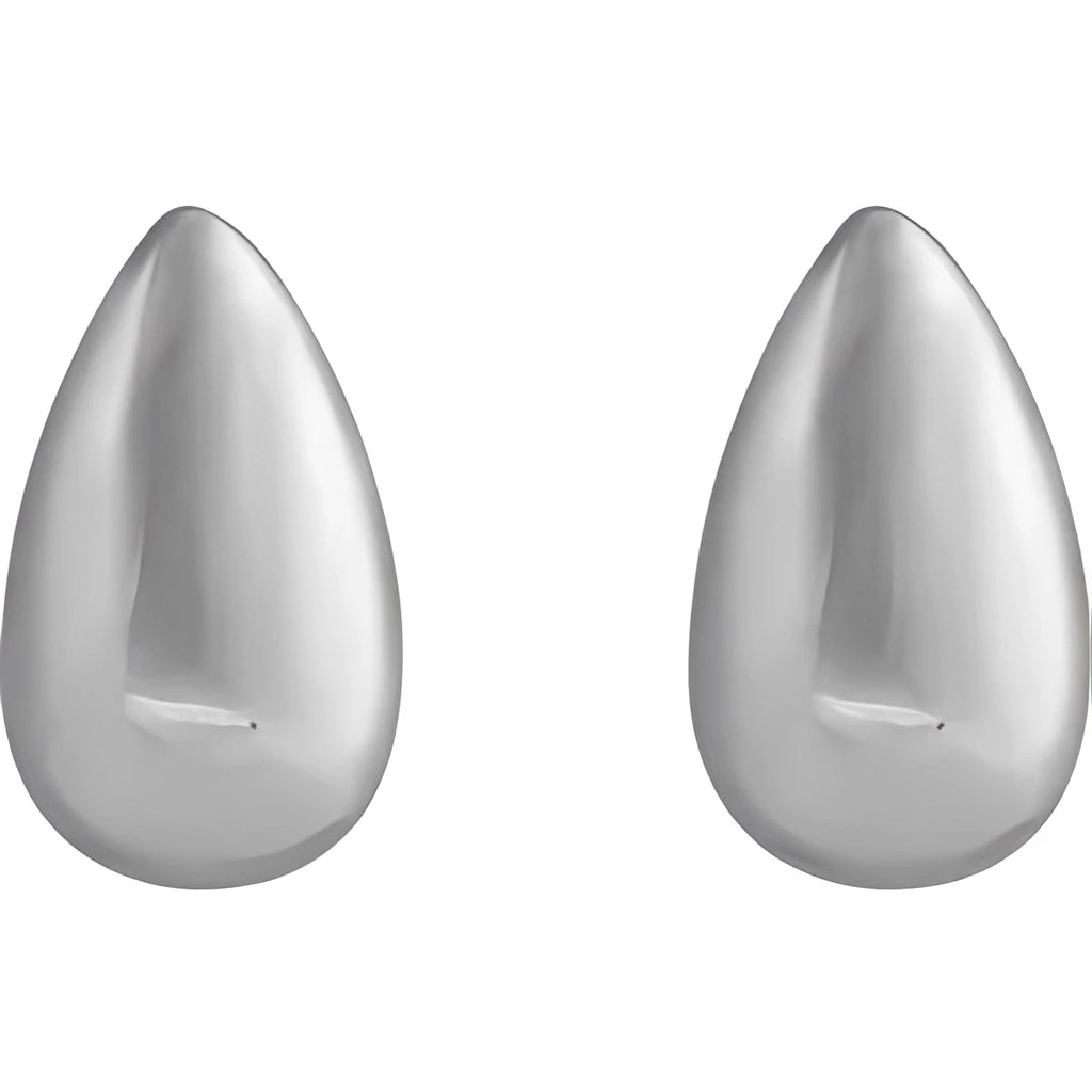 14K Yellow Gold Teardrop Stud Earring