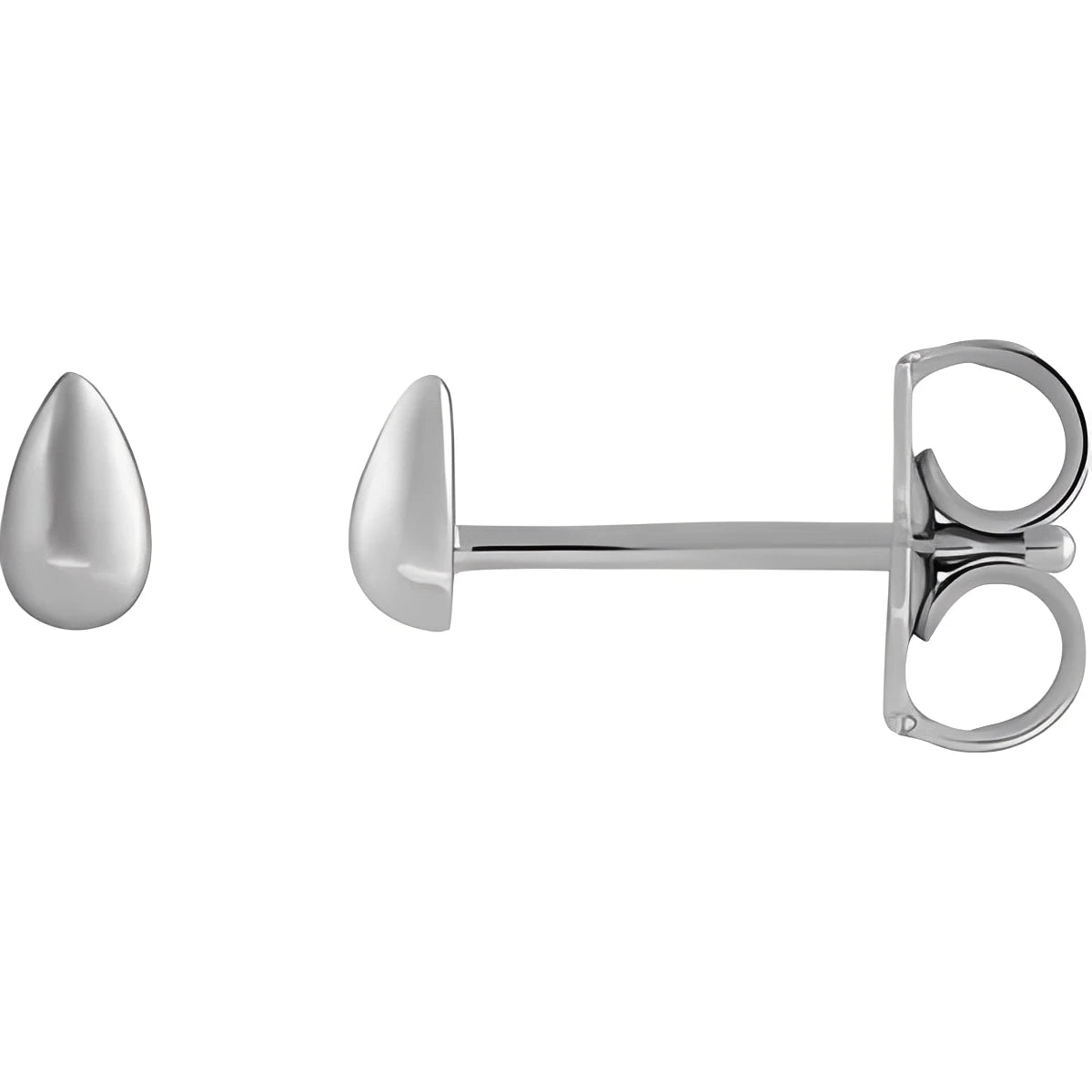 14K Yellow Gold Teardrop Stud Earring
