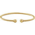14K Yellow Gold-Filled 3 mm Cuff 6 7/10" Bracelet