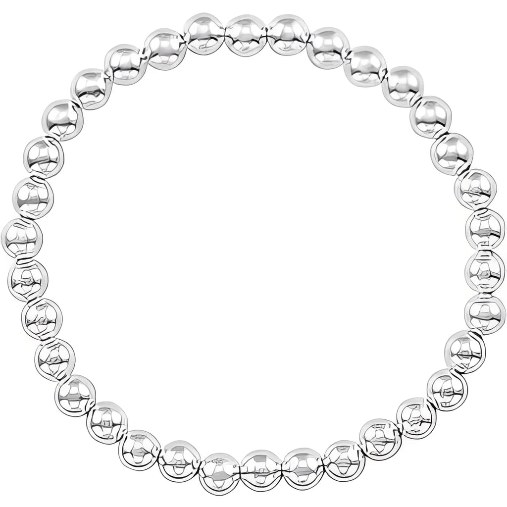 14K Yellow Gold-Filled 2 mm Elastic Bead 6 1/2" Bracelet