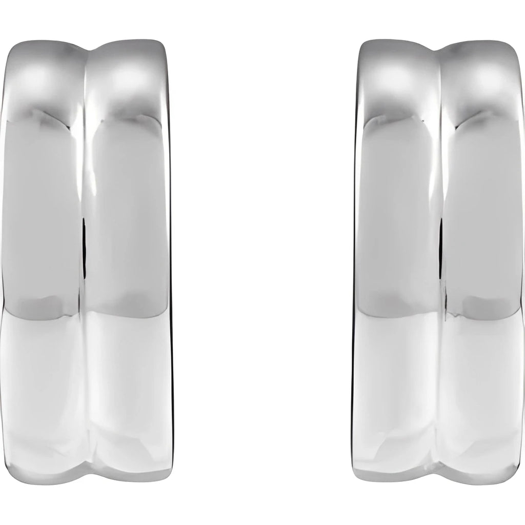 Sterling Silver Huggie 10 mm Hoop Earrings