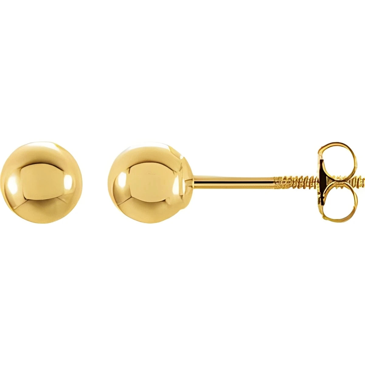 14K Yellow Gold 8 mm Ball Earrings