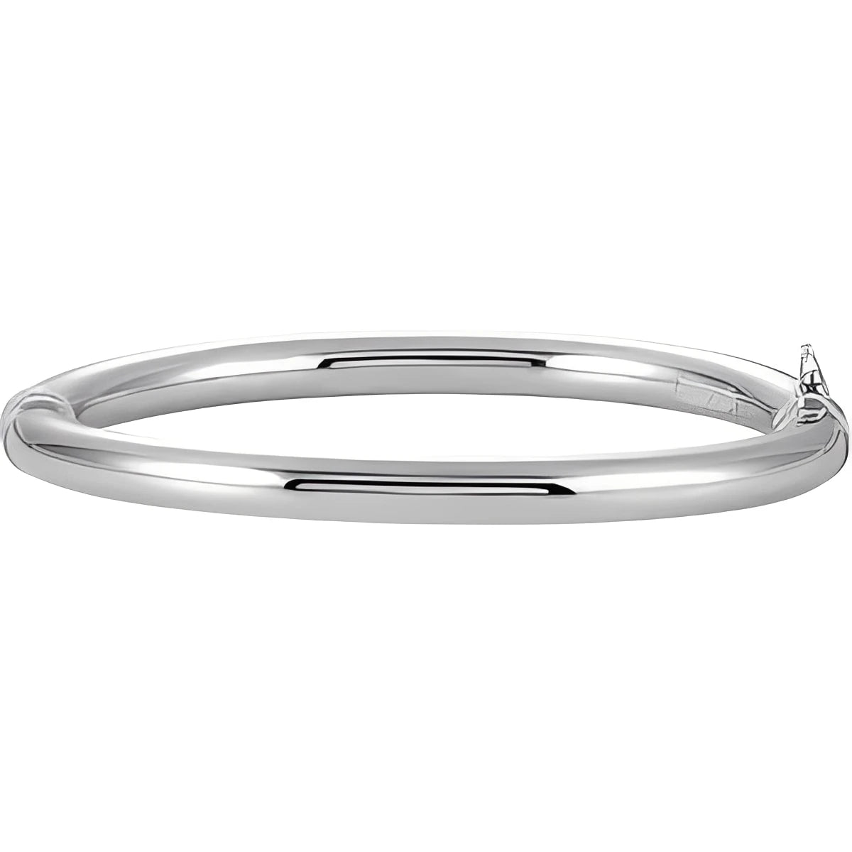 Sterling Silver 6 mm Hinged Bangle 7" Bracelet