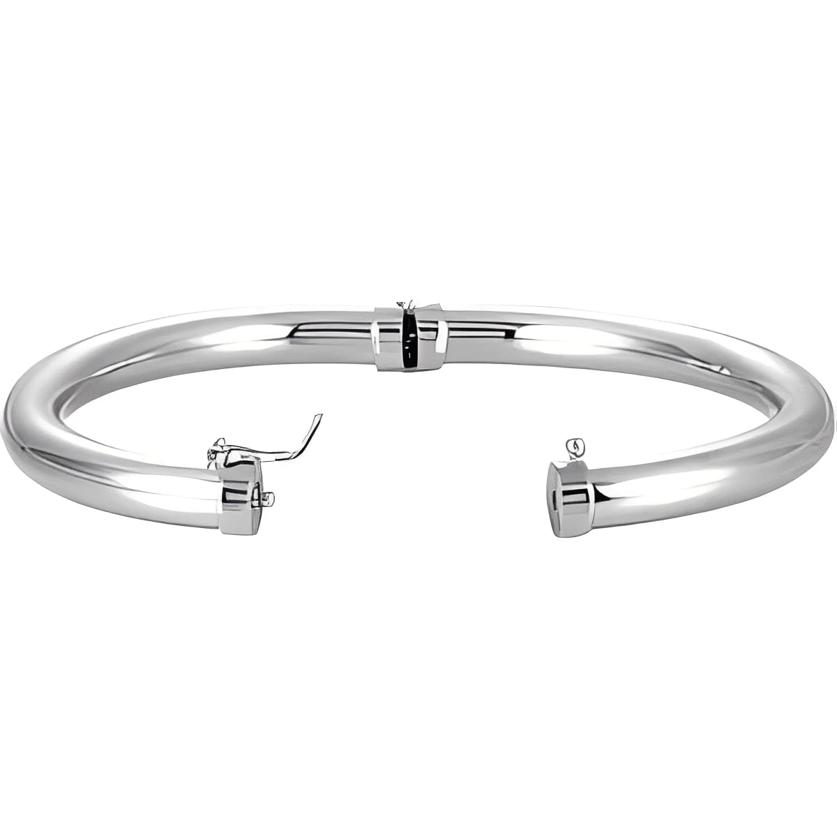 Sterling Silver 6 mm Hinged Bangle 7" Bracelet