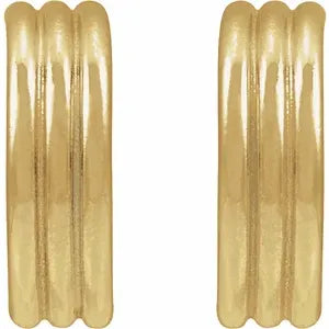 14K Yellow Gold-Filled 12 mm Hoop Earrings