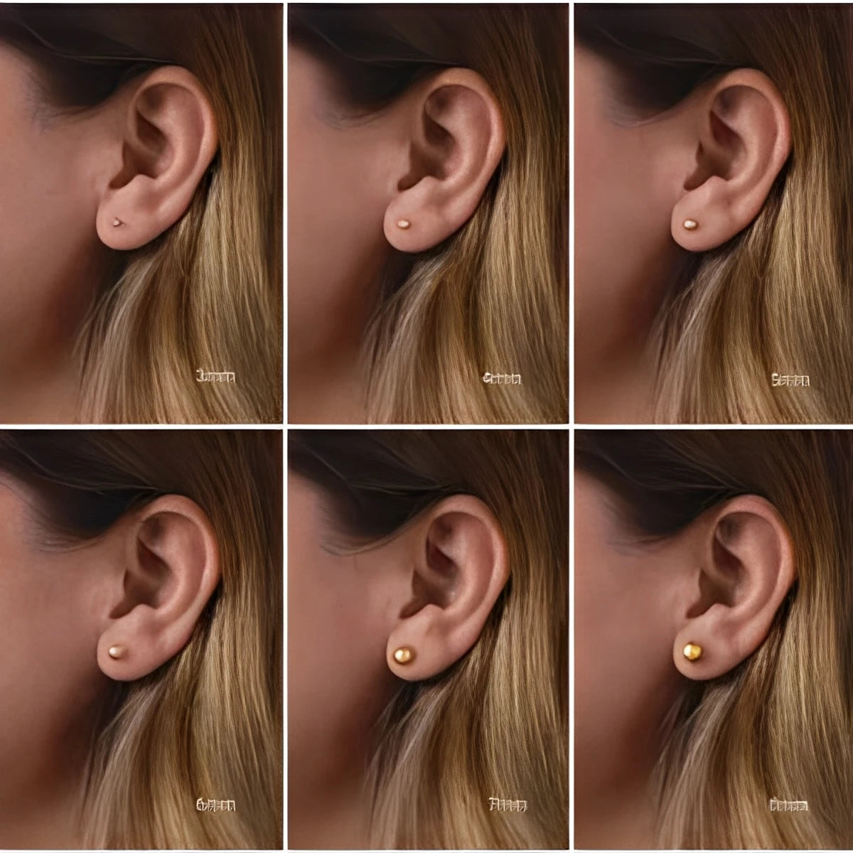 14K Yellow Gold 8 mm Ball Earrings