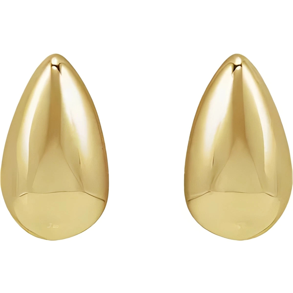 14K Yellow Gold Teardrop Stud Earring