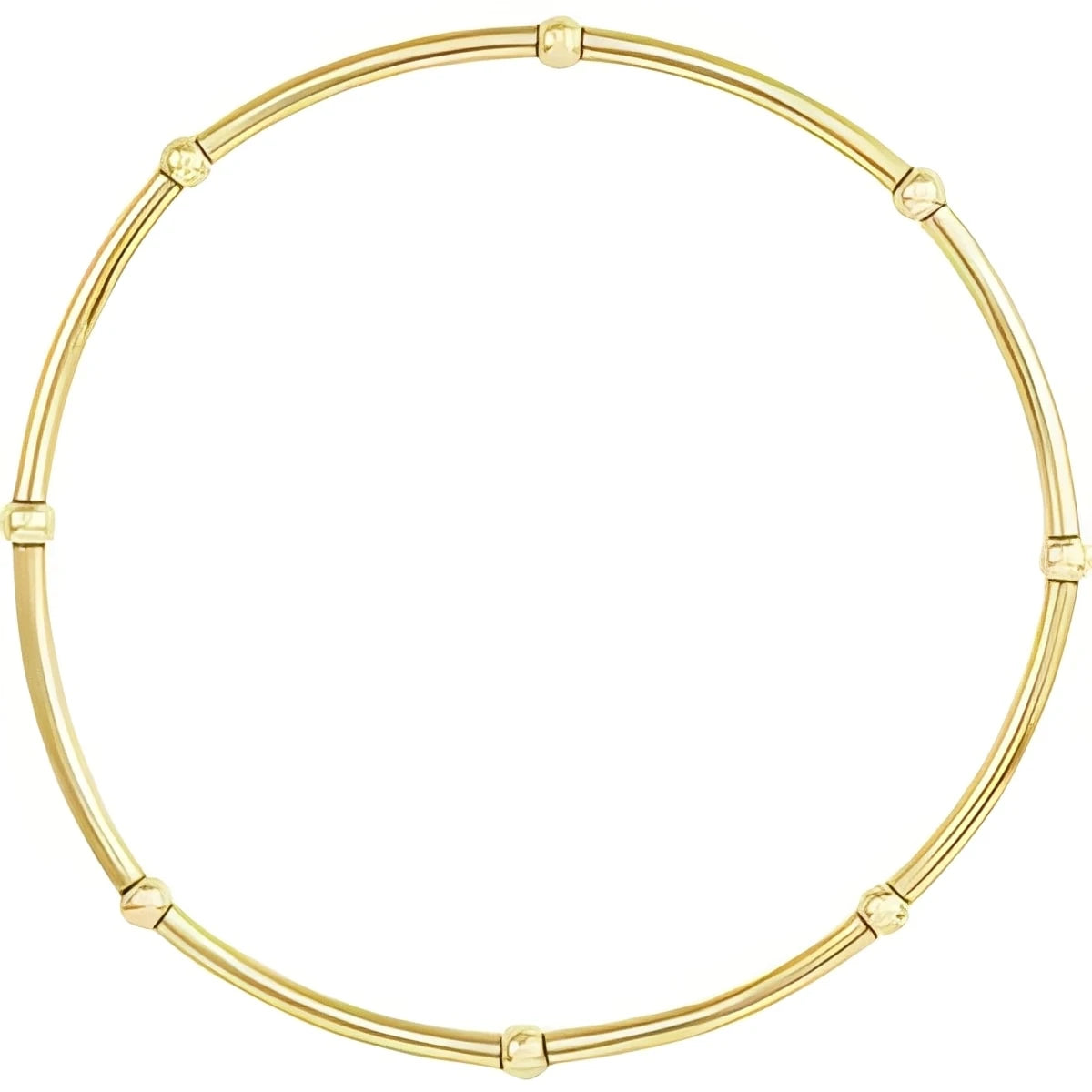 14K Yellow Gold-Filled Elastic Bead 6 3/4" Bracelet