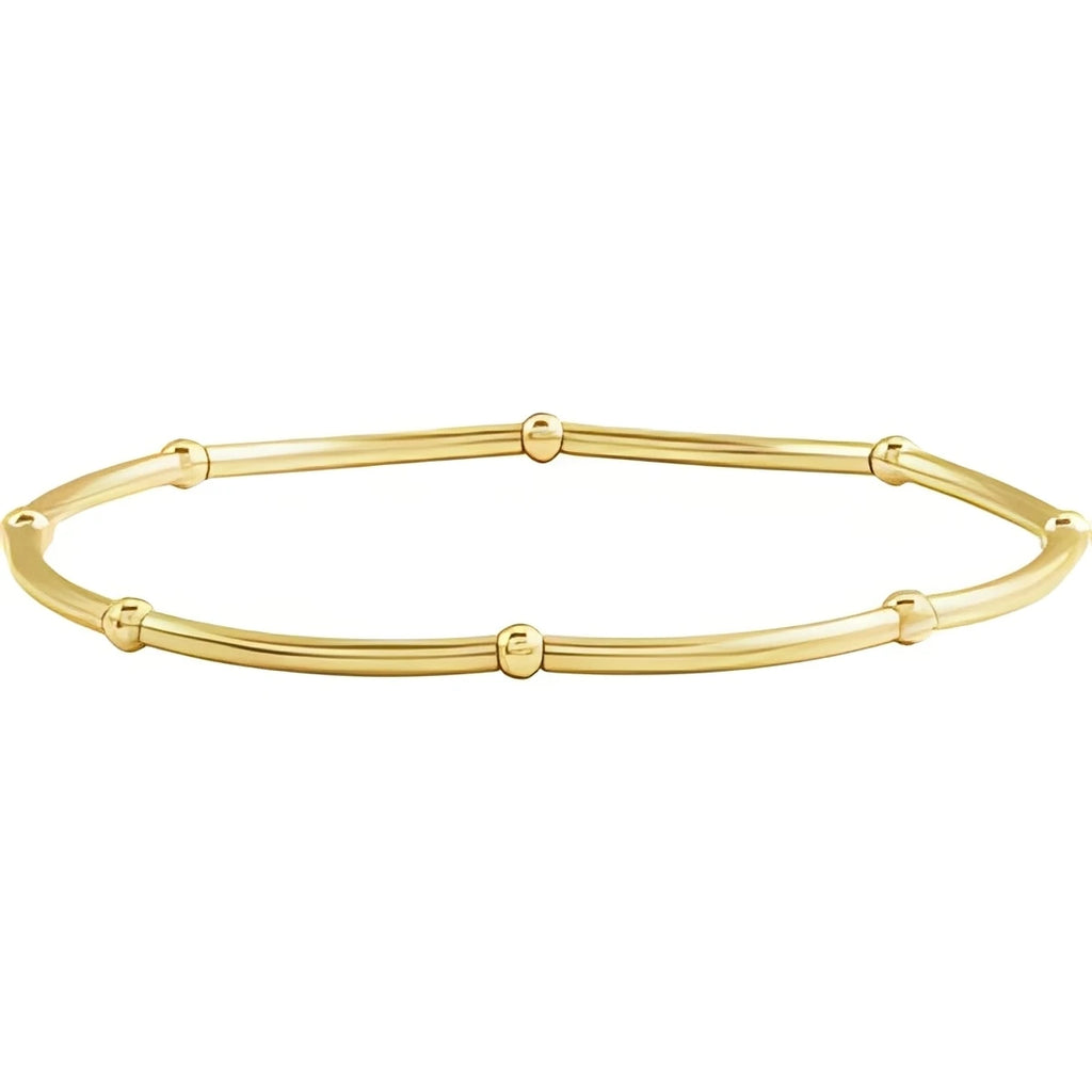 14K Yellow Gold-Filled Elastic Bead 6 3/4" Bracelet