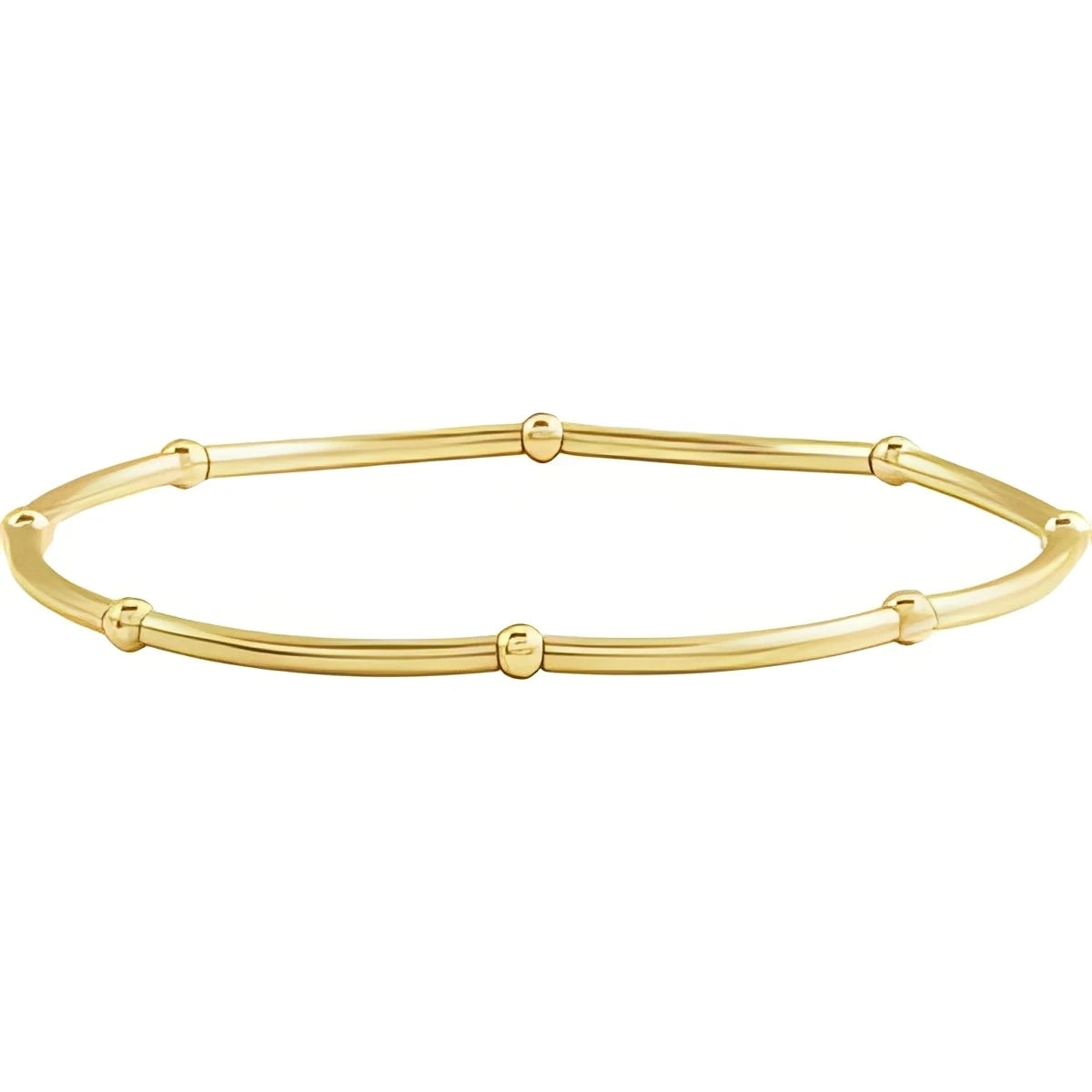 14K Yellow Gold-Filled Elastic Bead 6 3/4" Bracelet
