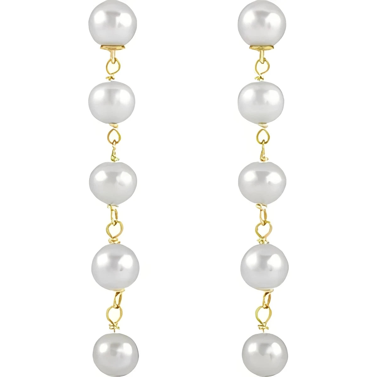Sterling Silver Cultured Multi-Color Freshwater Keshi Pearl Earrings