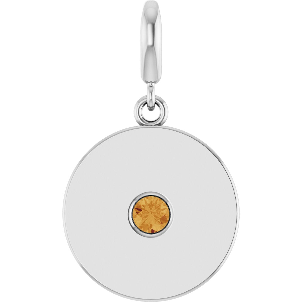 Sterling Silver Natural Pink Tourmaline Charm/Pendant