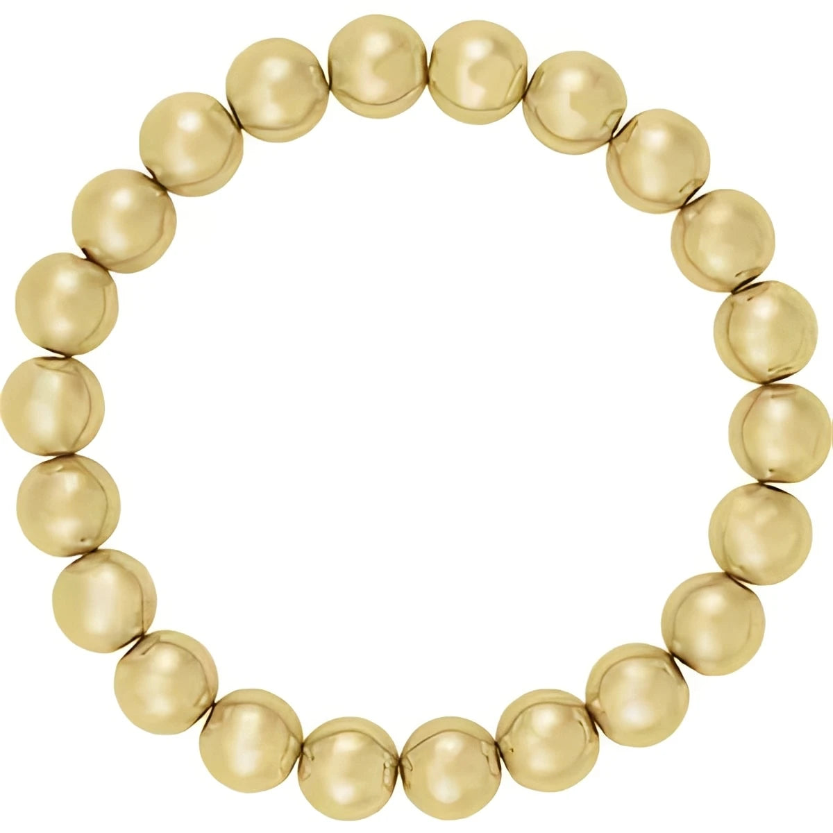14K Yellow Gold-Filled 2 mm Elastic Bead 6 1/2" Bracelet