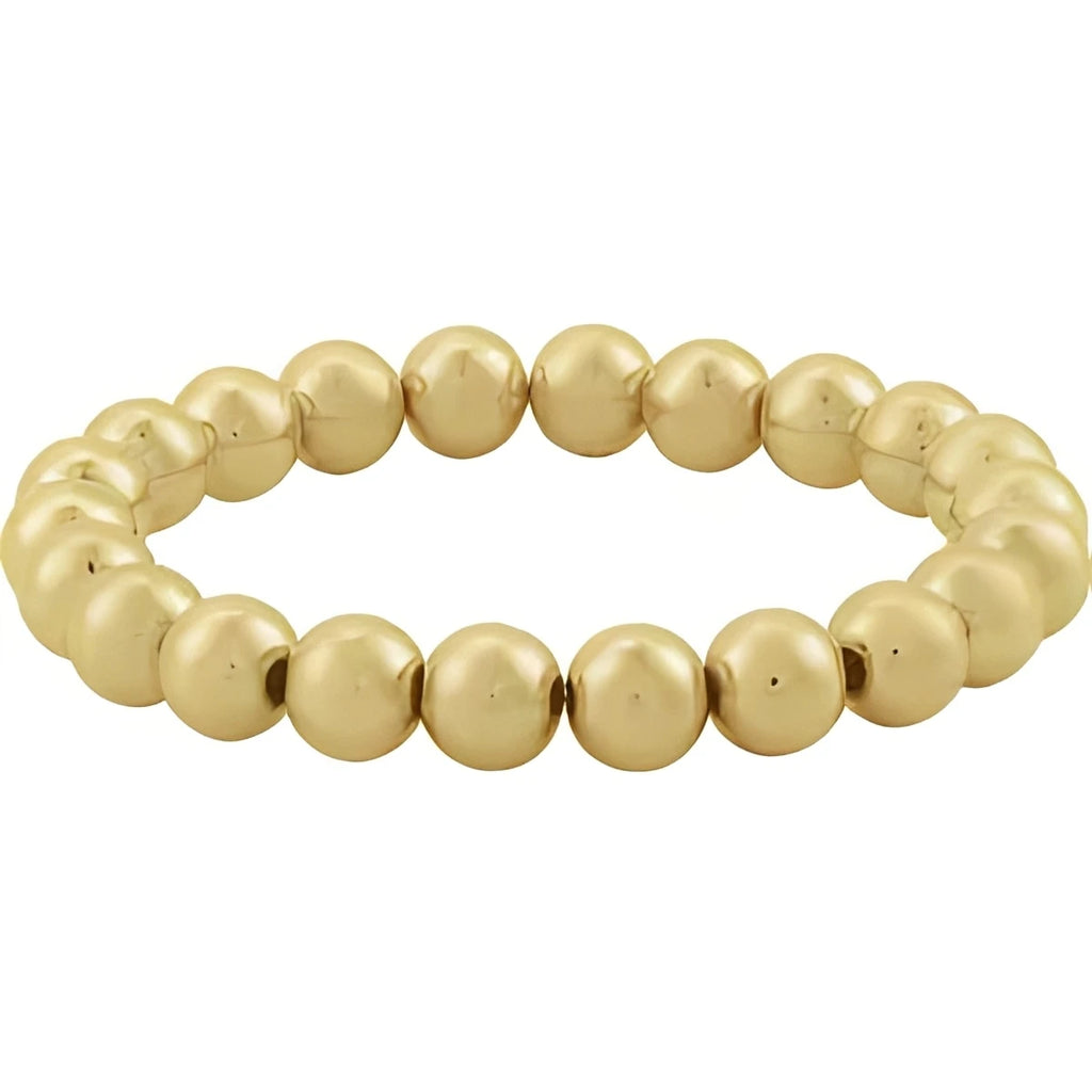 14K Yellow Gold-Filled 2 mm Elastic Bead 6 1/2" Bracelet
