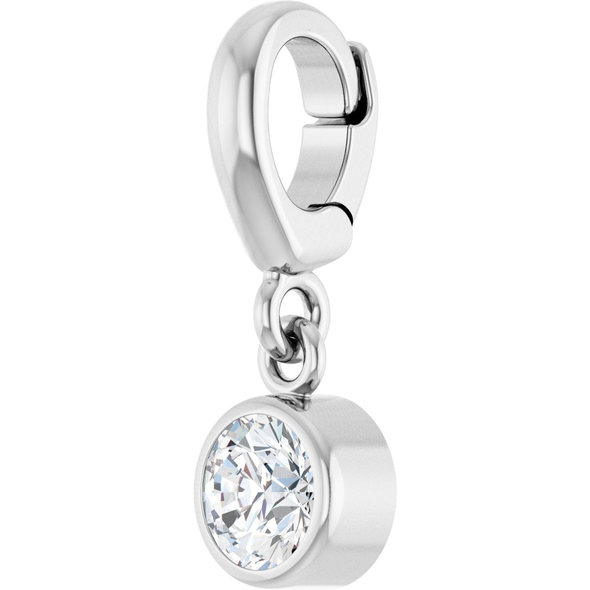 Sterling Silver Lab-Grown Ruby Charm/Pendant