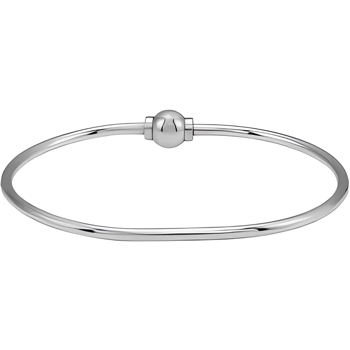 Sterling Silver 8 mm Ball Bangle 7" Bracelet