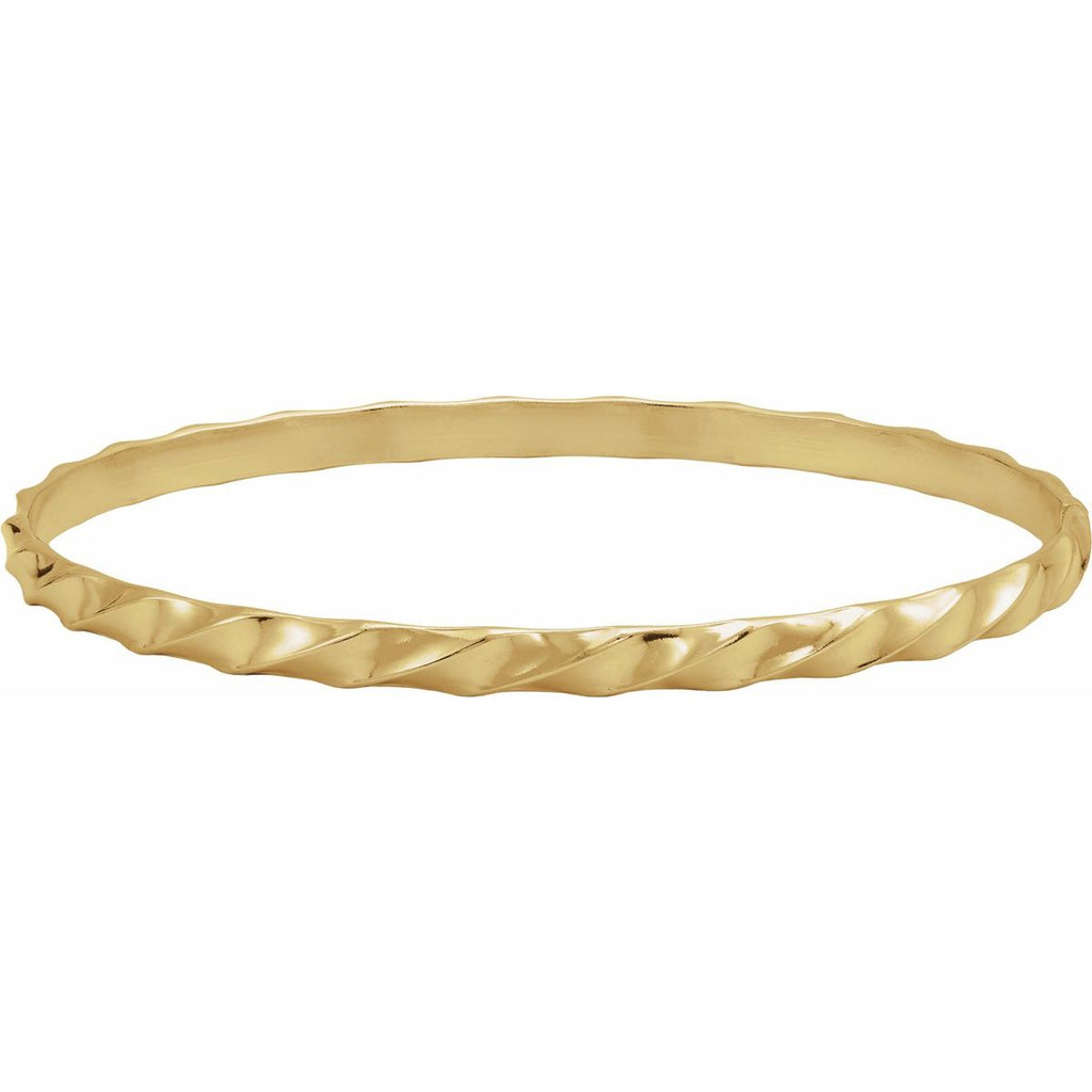 14K Yellow Gold-Filled 4.5 mm Bangle 8" Bracelet