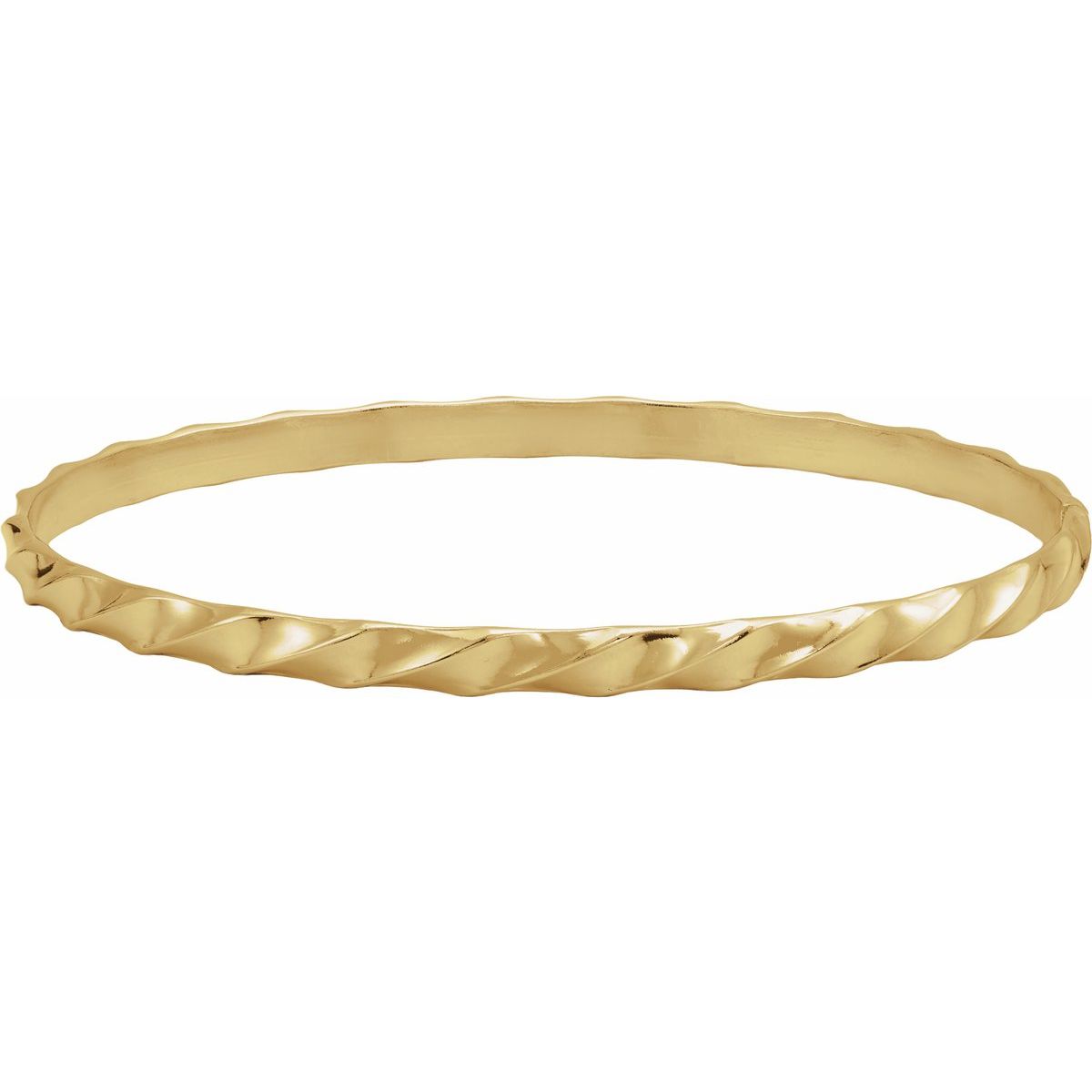 14K Yellow Gold-Filled 4.5 mm Bangle 8" Bracelet