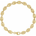 14K Yellow Gold-Filled 6.5 mm Anchor 7 1/2" Chain