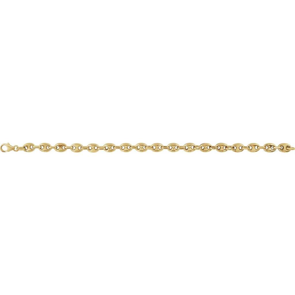 14K Yellow Gold-Filled 6.5 mm Anchor 7 1/2" Chain