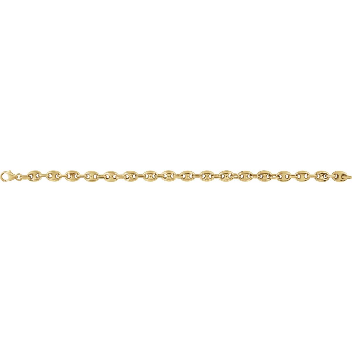 14K Yellow Gold-Filled 6.5 mm Anchor 7 1/2" Chain