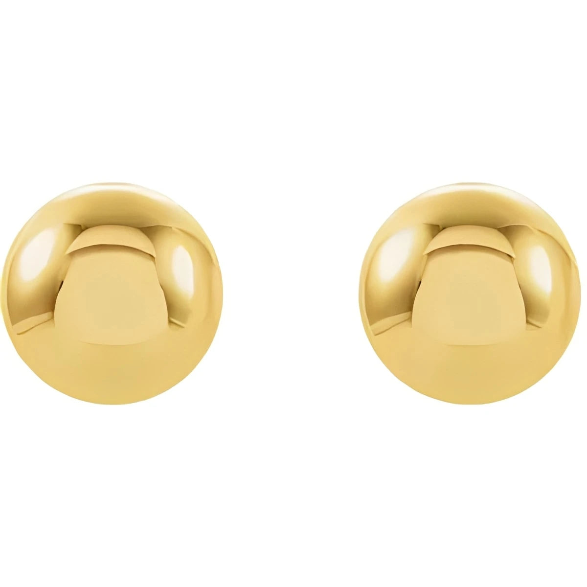14K Yellow Gold 4 mm Ball Stud Piercing Stud Earrings