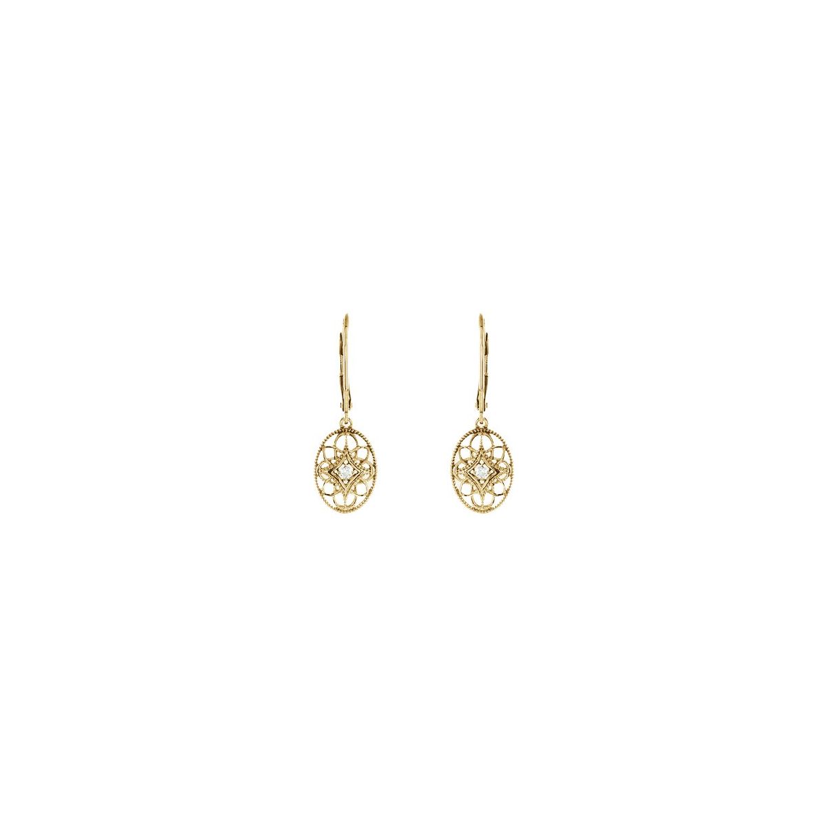 14K Yellow Gold Vermeil .06 CTW Lab-Grown Diamond Earrings