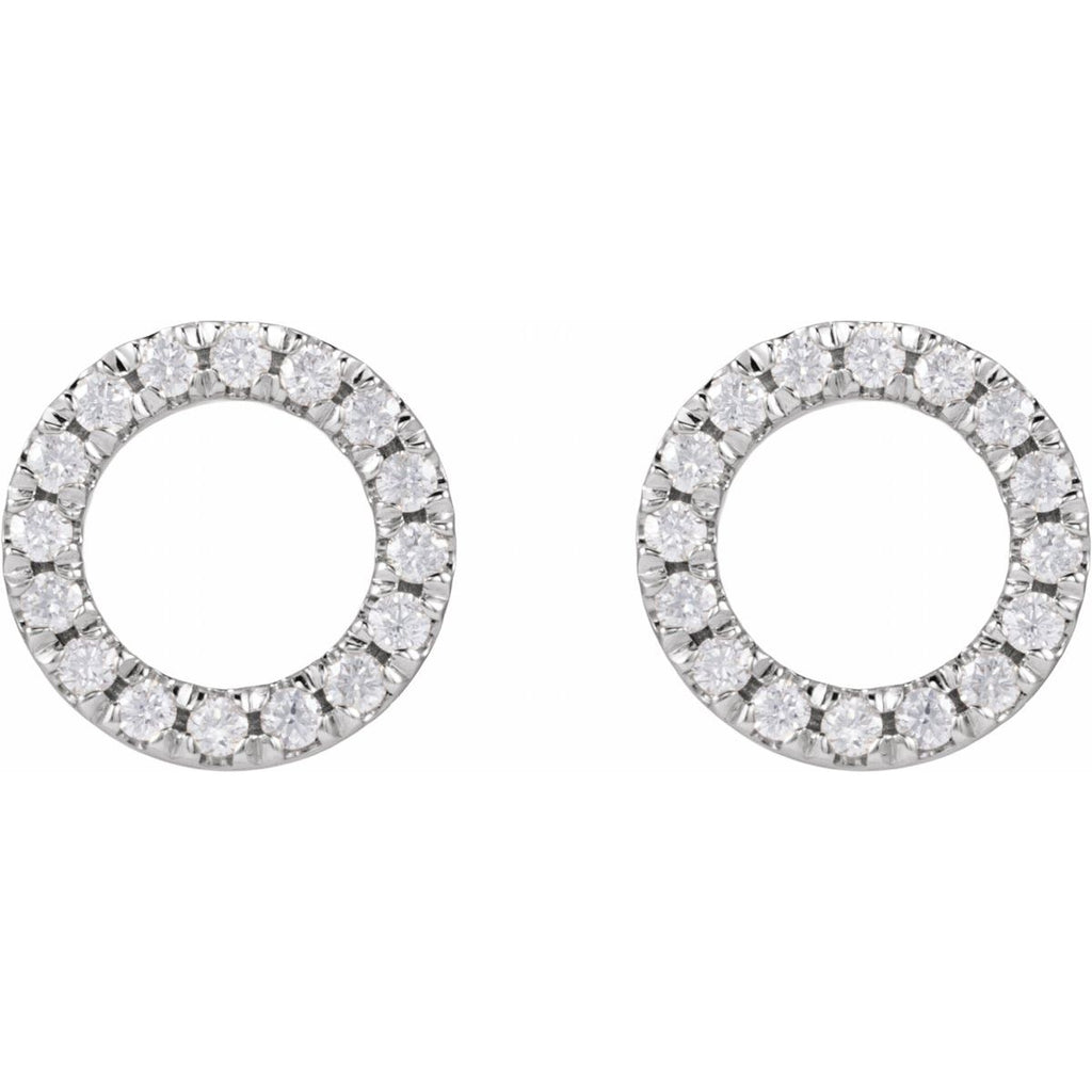 Sterling Silver 1/2 CTW Lab-Grown Diamond Circle Earrings