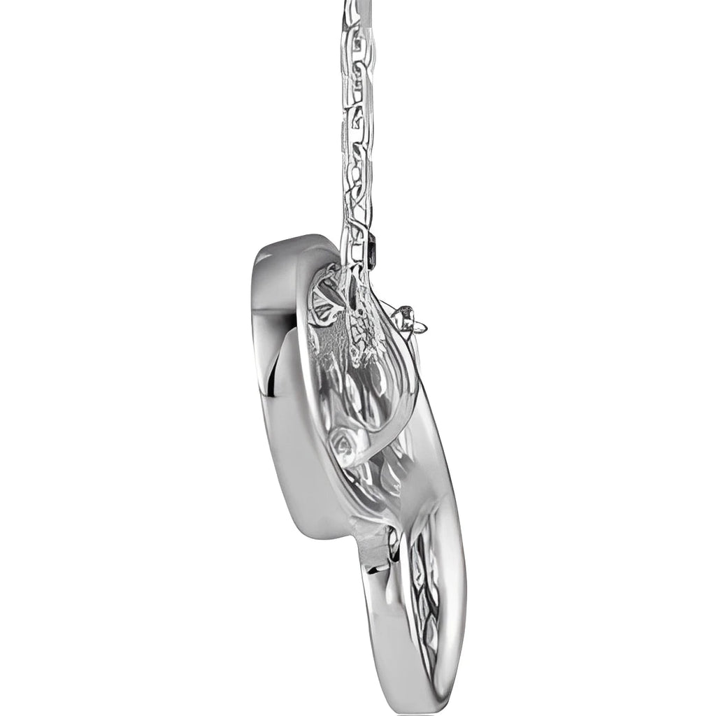 Sterling Silver Imitation White Cubic Zirconia Butterfly 18" Necklace