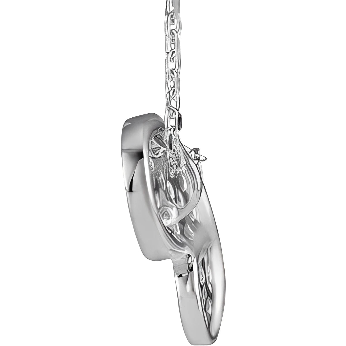 Sterling Silver Imitation White Cubic Zirconia Butterfly 18" Necklace