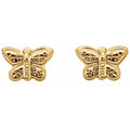 14K Yellow Gold Butterfly Earrings