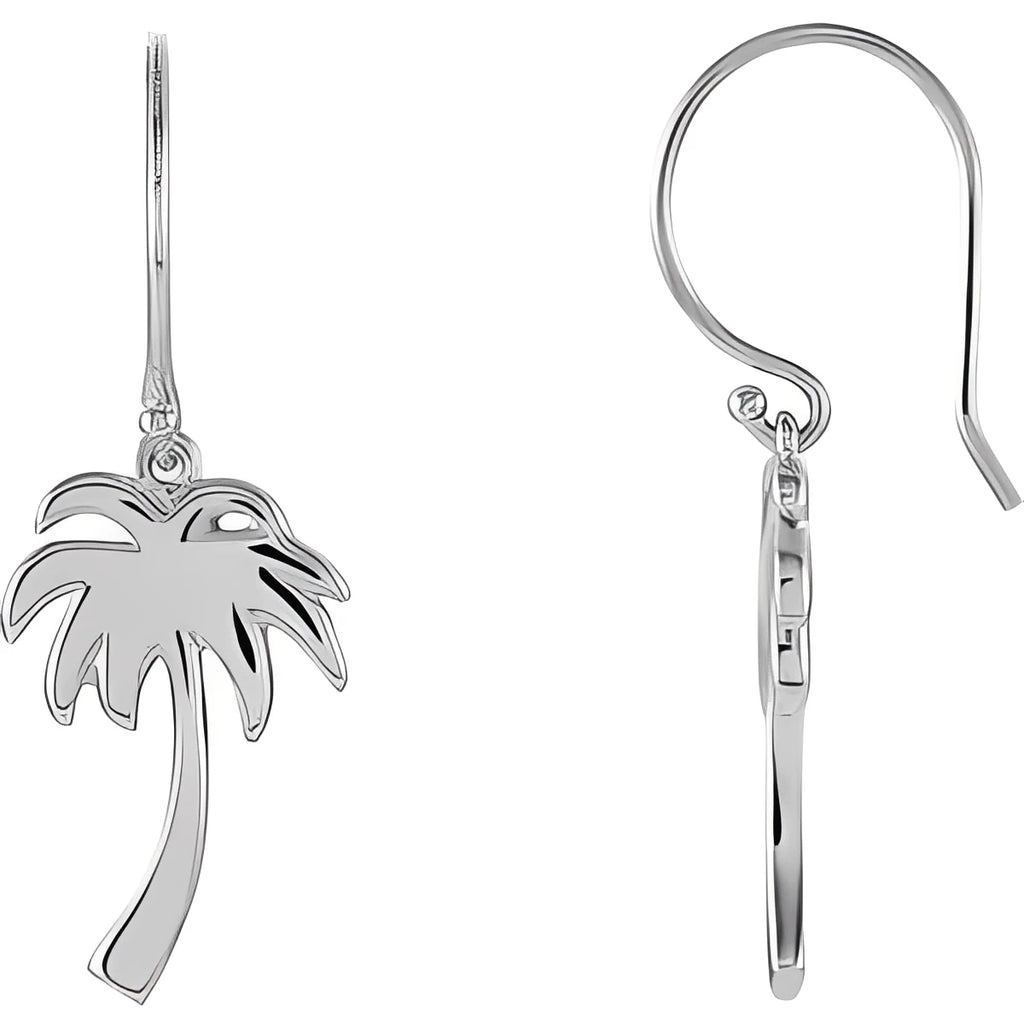Sterling Silver Palm Tree Earrings