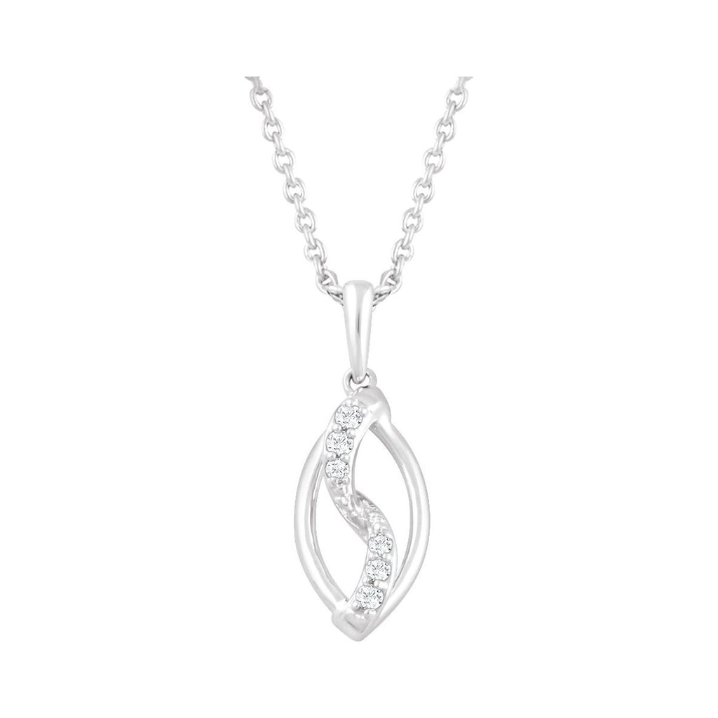 Sterling Silver .08 CTW Natural Diamond 18" Necklace