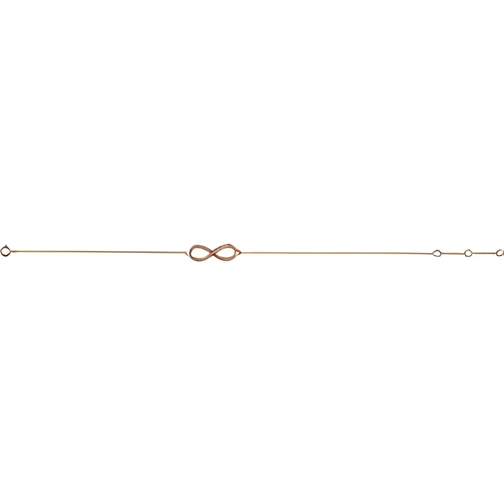 14K Rose Gold 1/6 CTW Natural Diamond Infinity-Inspired 7-8" Bracelet